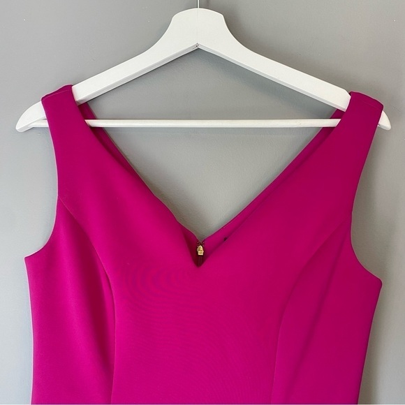 DKNY Fuchsia Sleeveless A-Line, Knee-Length Dress - Picture 2 of 12
